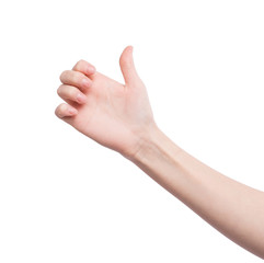 Woman's hand holding something