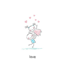 Lovers. Illustration.
