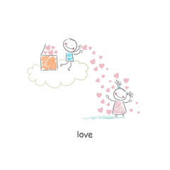 Lovers. Illustration.