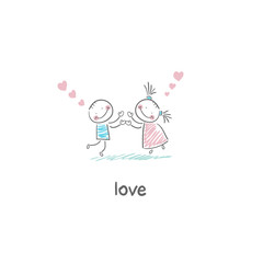 Lovers. Illustration.