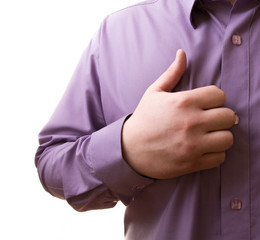 Hand on chest