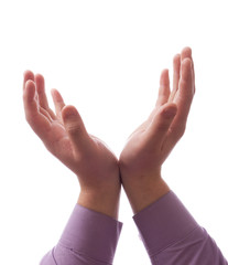 Two hand, keeping safe.