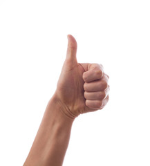 Hand with thumb up, ok, super