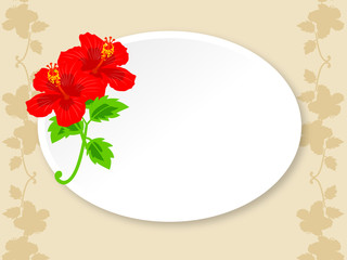 Obraz premium ハイビスカスの花枠