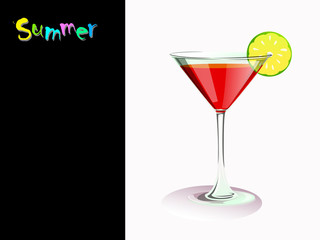cocktail with lime
