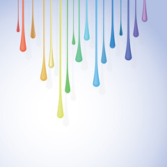 Obraz na płótnie Canvas Colorful paint dripping background vector