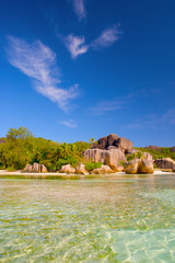 Amazing granite rocky beaches on Seychelles islands - 50188924