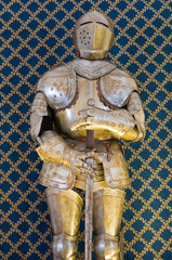Plate armour. Albornoz fortress. Narni. Umbria. Italy.