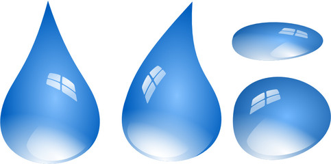 Wassertropfen Set