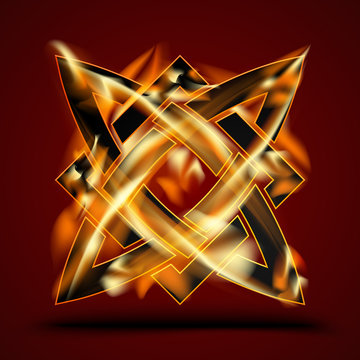 Svarog's Square in fire (Slavic God Star)