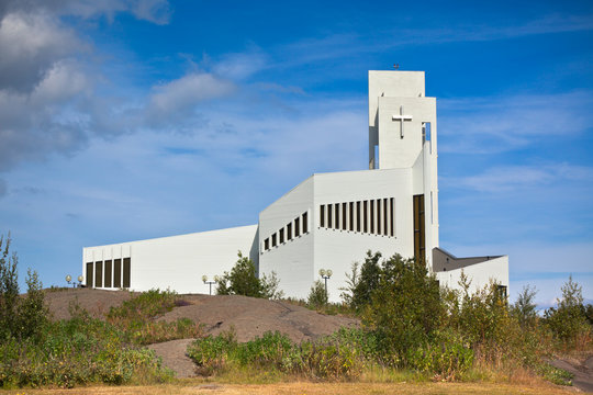 White Modern Iceland Church