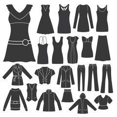 Fototapeta premium Set of Women's Clothing.