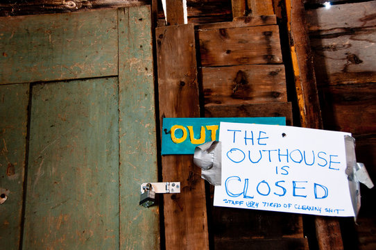Out of luck at the outhouse