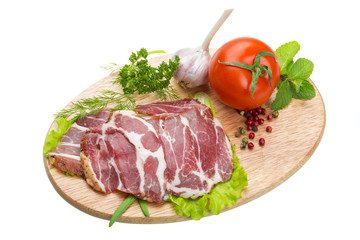 Bacon with vegetables