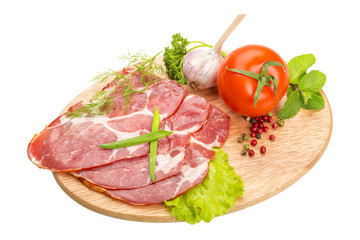 Bacon with vegetables