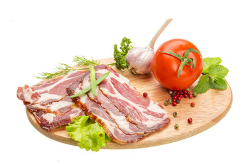 Bacon with vegetables