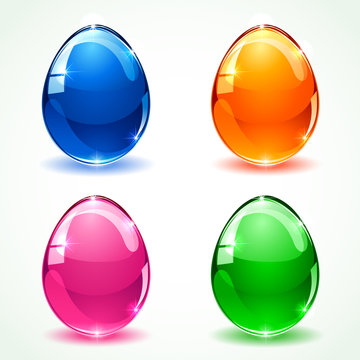 Glass Easter eggs