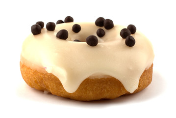 Donuts isolated on white background closeup