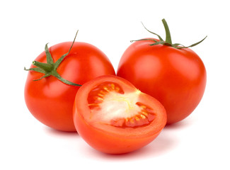 Ripe Tomato isolated on white background