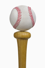 Baseball Balancing on Bat