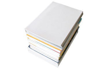 Blank book pile