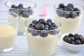 Panna Cotta mit Heidelbeeren