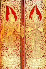 art pattern on the door