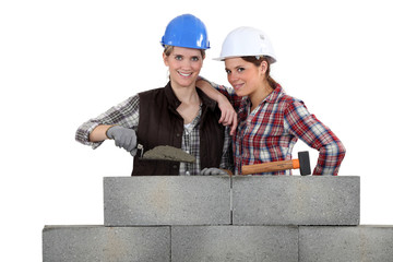 Female bricklayers
