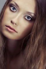 Obraz premium closeup woman face portrait