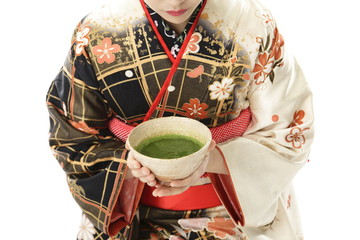 Naklejka premium 女性・着物