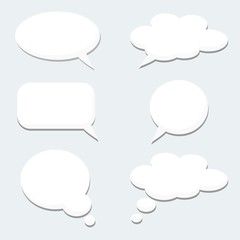 Speech thought dialog bubble, vector