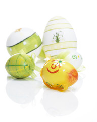 Beautiful Easter Eggs with reflections