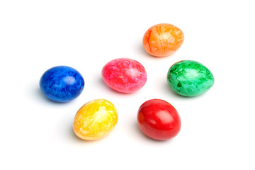 Fototapeta na wymiar Wielkanoc - Izolowane kolorowe jaja