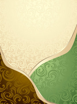 Abstract Seamless pattern or background green  and brown