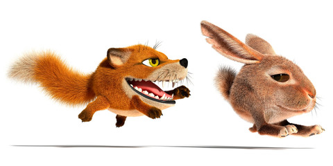 Fox and Rabbit