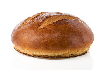 loaf of bread isolated on white
