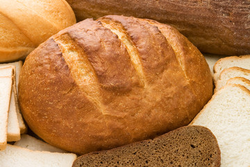 assortment of baked bread
