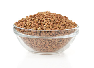 buckwheat on white background