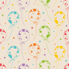 seamless pattern with balloons