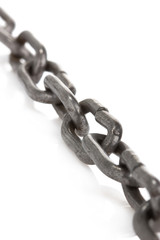 Fototapeta premium metal chain on white