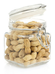 nuts peanuts on white background