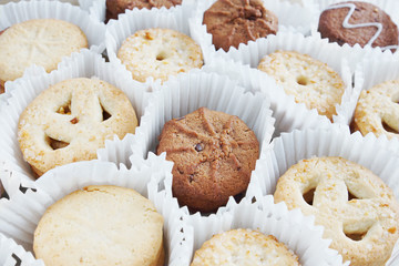 Diverse Cookies In Pleated Wrapper