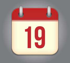 Vector calendar app icon