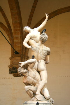 The Rape of the Sabine Women scuplture in Florence