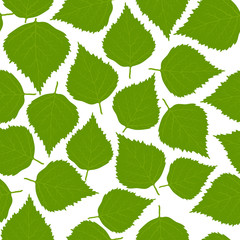 Birch leafs seamless pattern, vector element for design