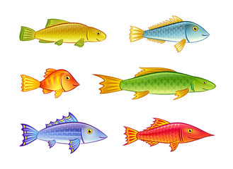 Cartoon fishes