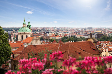 View of Prague in summer