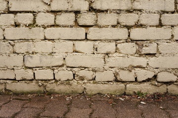 Kalksandsteinwand mit Anstrich