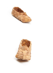 bast shoes, isolated