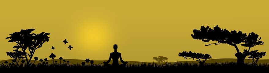 Meditation in der Natur - Silhouette © fotografiedk